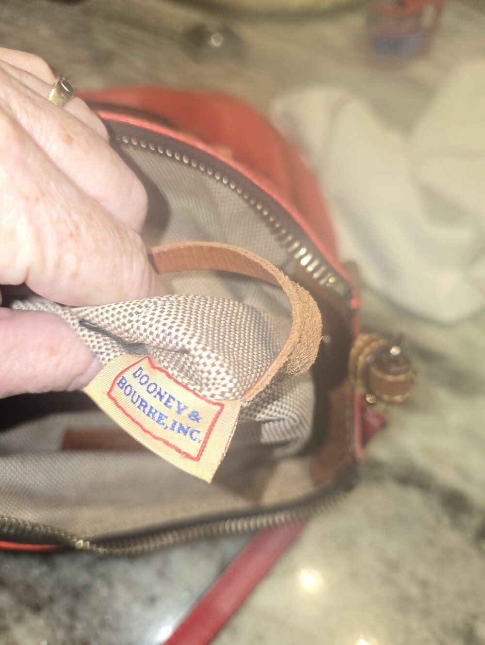 Dooney & Bourke Orange Dillon Shoulder Bag - Picture 5 of 9